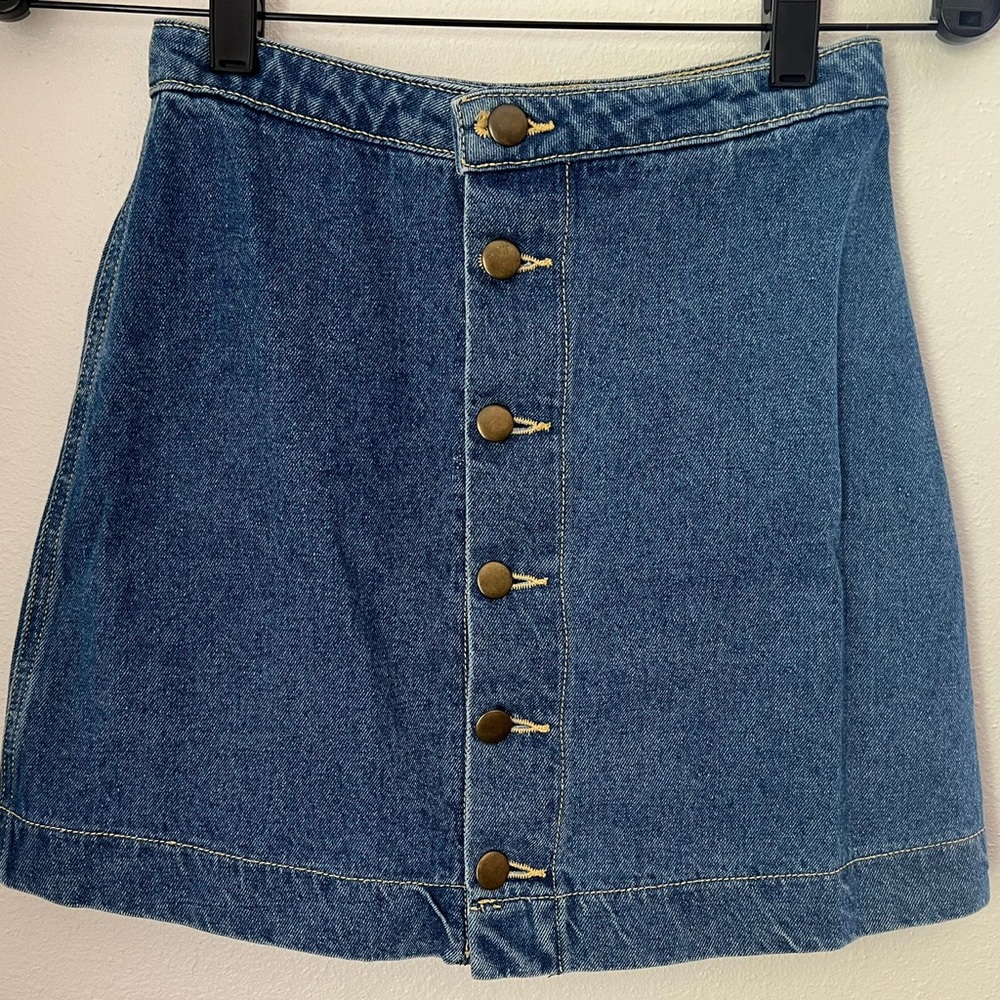 American Apparel Mini Jean Skirt